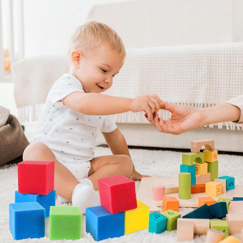 VioraWhite 3.1 3.1 3.1 Inch Foam Pit Cubes Blocks x x Colorful Flame Retardant Educational Autistic Building Blocks
