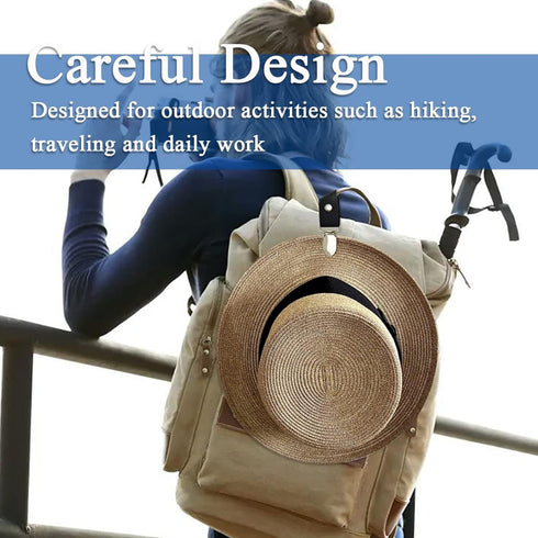 Hat Clip for Travel, PU Leather Multifunctional Duckbill Hat Clip for Outdoor