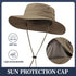 Home Prefer UPF50+ Mens Sun Hat, Wide Brim Fishing Hat for Sun Protection, Bucket Hat for Beach Gardening