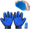 Dog Bath Brush & Washing Gloves 2PCS, Pet Grooming Gloves for Dogs, Cats, Horses with 185 Silicone Tips (Blue)