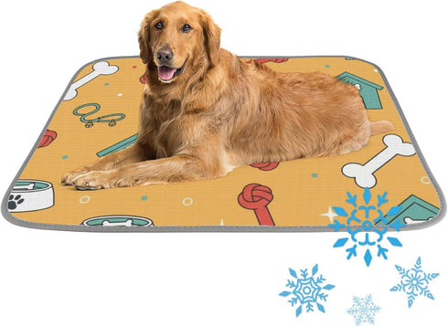 Generic Cat Dog Cooling Bed Ice Silk Rabbit Mat Playful Stars Cat Bed