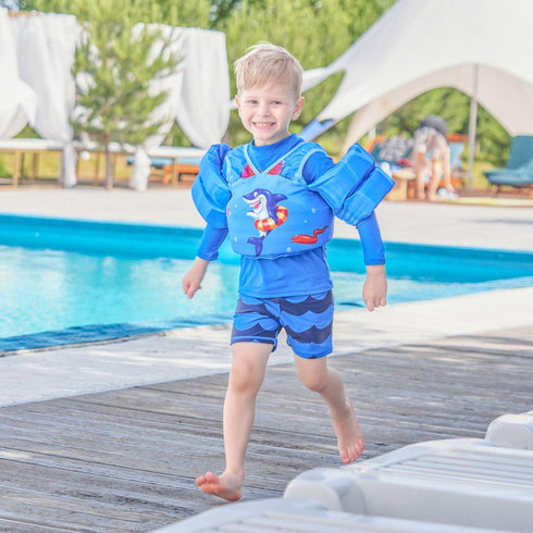 REALIKE Kids Swim Vest Floaties with Shoulder Harness and Arm Wings for Children/Infant/Baby, 28-70lbs