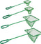4 Pack Fine Quick Catch Mesh Nylon Fishing Nets with Plastic Handle for Fish Tank - Green (3in, 4in, 5in, 6in)