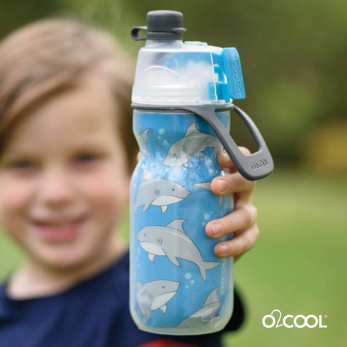 O2COOL Mist 'N Sip Misting Water Bottle, 2-in-1 Mist and Sip Function, Kids Sports Water Bottle - 12 oz
