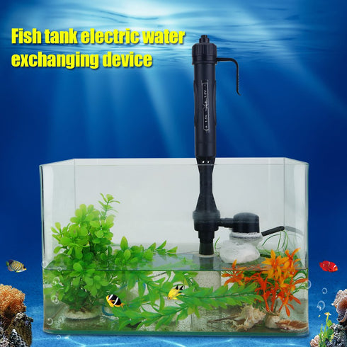 Electric Aquarium Gravel Vacuum Siphon, Fish Tank Cleaner, Battery Powered Drainer Water Filter Cleaner Sand Washer
