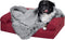 Furhaven Waterproof Throw Blanket for Dogs & Indoor Cats, Washable Shaggy Plush Calming Long Faux Fur Blanket (Gray,