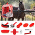 MORECP 10pcs Set Supplies-MP1133 Horse Grooming Kit, Horse Care with Tote Bag, Sweat Scraper, Curry Comb, Brush, Hoof