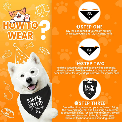Baby Security in Training Dog Bandana Pet Scarf Pregnancy Announcement Dog Bandanas for Dogs Pet Accessories for Dogs