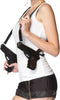 Leg Avenue Women's Double Gun Zipper Holster, One Size, Gangster Black
