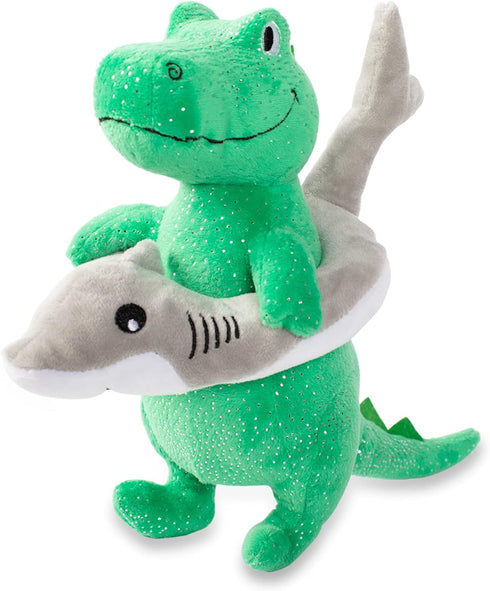 Fringe Studio Plush Dog Toy, Shark Week REX (289879) for All Sizes of Breeds