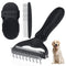 Neyakopaw Double-Sided Pet Grooming Rake - 4-in-1 Professional Pet Grooming Kit, Deshedding Dematting