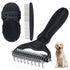 Neyakopaw Double-Sided Pet Grooming Rake - 4-in-1 Professional Pet Grooming Kit, Deshedding Dematting