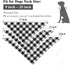Christmas Plaid Dog Bandana with Button, Fall Dual Layer Scarf, Soft Cotton Triangle Bib for Small Medium Large Extra