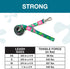 Max & Molly Classic 4 ft Dog Leash, Strong, Padded, Waterproof, Stylish Patterns for Small Dogs - Tropical