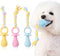 APLZGMG 3Pcs Pet Molar Clean Teeth Rubber Toy, Dog Pacifier With Rope, Dog