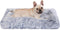 Bedfolks Waterproof Dog Crate Bed, Plush Dog Bed with Removable Washable Cover for Large Dogs, 35"x23", Dark Blue