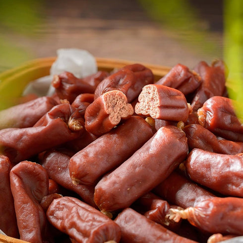 iipets (7.06oz) Lamb Sausage Dog Treats Soft & Healthy Snacks with Lamb Liver, Lamb Fat & Chicken High-Protein