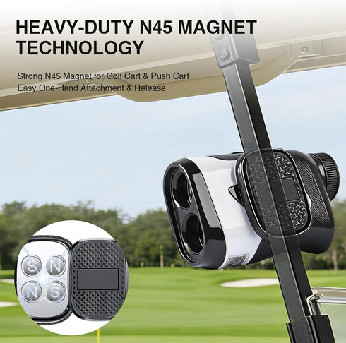 FEUNLEM Golf Rangefinder Magnetic Holder Mount, Range Finder Accessories with Strong Magnet for Golf Cart, Adhesive