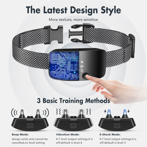 NBJU Bark Collar for Dogs, Rechargeable Anti Barking Training Collar with 7 Adjustable Sensitivity for Small Medium