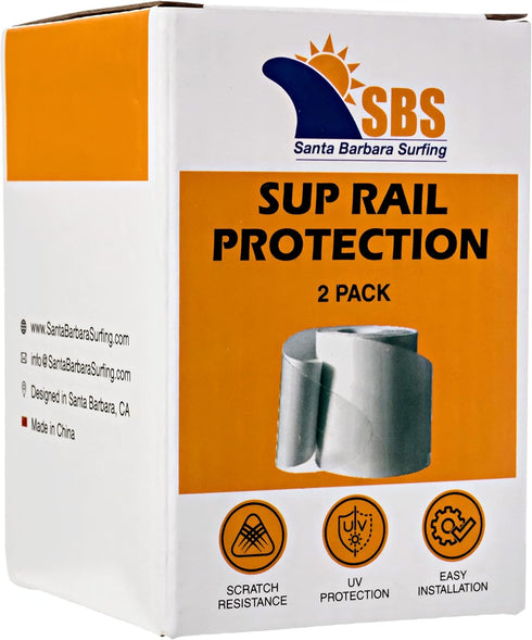 SBS Stand Up Paddle Board Rail Savers, Jumbo 83" x 3.5" Clear SUP Protection
