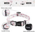 Ihoming Dog Collar and Leash Set for Medium Dogs, Floral Sky Design for Daily Outdoor Walking & Training