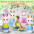 12 28 Inch Set 10 2 Shappy Pcs Giant Inflatable Easter Bunny Bowling with Egg, Inflatable Easter Game for Kids Adults