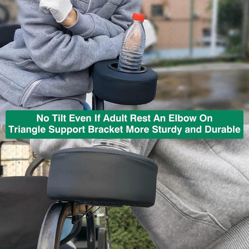 No Drilling Golf Cart Armrest with Cup Holder, Phone Bag, Fits 1" Side Square Tube for EZGO Club Car