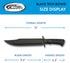 SZCO SUPPLIES 15" Black Tech Bowie Blade Knife for Outdoor Survival
