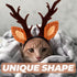 Beaupretty Christmas Hat for Cat Pet Deer Costume, Adjustable Antler Headband for Dog Reindeer Cosplay