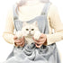Cozy Pet Carrier Apron, Hands-Free Cat Sling for Indoor Outdoor Travel, Grey