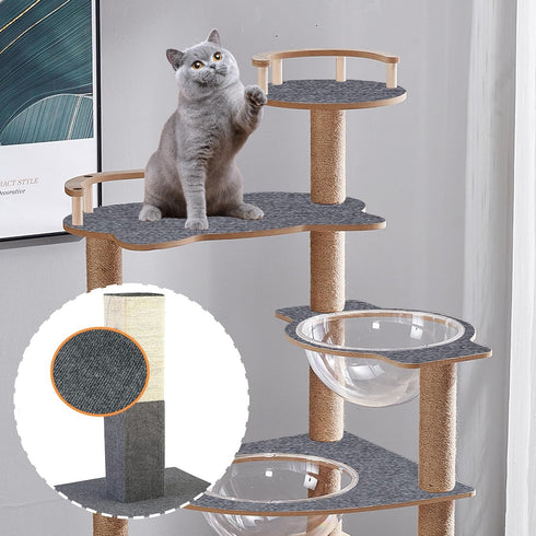 Trimmable Cat Scratching Post Carpet Covered 78.7”x15.8”, Self-Adhesive Replacement Parts Mat for Cat Tree Shelf