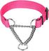 CollarDirect Martingale Dog Collar, Adjustable Stainless Steel Chain Reflective Nylon Pet Collars for Medium Large Dogs