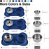 Dog Bowls 2 Stainless Steel Bowls for Pet Food and Water Feeder with Non Spill Skid Resistant Silicone Mat