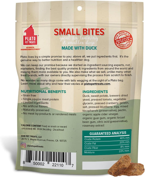 Plato Small Bites Duck 2.5oz - 850002221107 (Pack of 4)