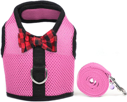 Rypet Soft Mesh Ferret Harness and Leash with Safe Bell, No Pull Comfort Padded Vest for Guinea Pig, Hamster, Rats and