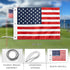 KINGTOP USA Golf Flag 20x14 Inch - Standard Putting Green Flags for Backyard Practice, 1-Pack, Brass Grommets,