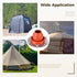 Tent Stove Jack Kit, Flexible Silicone Pipe Boot, High Temp Roof Flue Kit for Bell Tent, Yurt, Wood Burner
