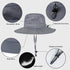 Sun Hat for Men and Women - UPF 50+ Waterproof Wide Brim Bucket Hat for Hiking, Garden, Safari, Beach