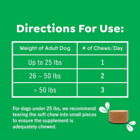 Greenies Supplements Digestive Health Probiotics for Dogs, Chicken Flavor, 40 Count Soft Chews