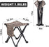2 Pack 13.8 Inch 400 LBS TRIPLE TREE Camping Stool, Camouflage Portable Folding Stool for Outdoor Walking Hiking