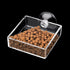 Clear Acrylic Square Shrimp Feeding Dish with Suction Cup for Fish Tank