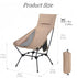 Eugelrom High Back Reclining Camping Chair for Adults Oversized Portable Folding Chair with Head Support & Widened