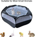 Denyskwin Chinchillas, Small Animal Playpen with Zippered Mesh Cover - Portable Foldable Chicken Brooder Box, Indoor