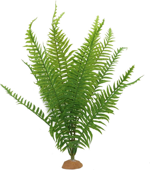 JIHAQUA Fake Fern Plants, Reptile Plastic Terrarium Decor, Reptiles Amphibians Tank Accessories for Crested Gecko