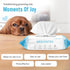 100 Unscented Dog Wipes for Paws, Butt, Ears, Eyes | Organic Hypoallergenic Pet Wipes with Aloe Vera | Extra Thick