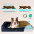 EHEYCIGA XL Memory Foam Dog Bed, Orthopedic Waterproof Egg Crate Couch Bed, Washable Cover, Navy