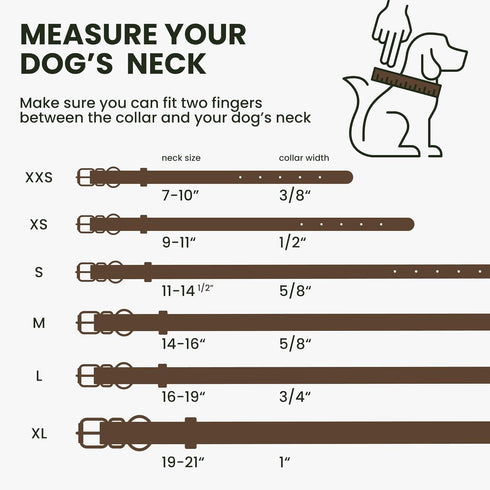 BRONZEDOG Rolled Leather Dog Collar with QR ID Tag Adjustable Soft Round Collars for Small Medium Large Dogs Puppy Cat (14" - 16" Neck Size, Brown)