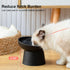 Raised Cat Bowl Black, Elevated Cat Food Bowls with Tilted Angle, Stress Free, Anti Vomiting, Ceramic Water Bowl for Cats Small Dogs Feeding Dish, 8 Ounces