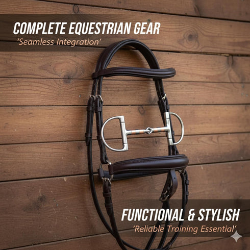 Stainless Steel Horse Bit - Roller Mouth Snaffle for Young Horses, Rustproof Non-Toxic Training Bit with Pacifier
