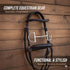 Stainless Steel Horse Bit - Roller Mouth Snaffle for Young Horses, Rustproof Non-Toxic Training Bit with Pacifier